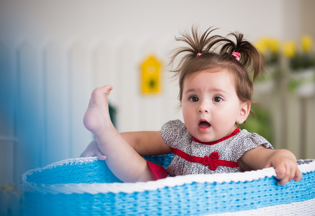 portrait of a charming little beautiful girl